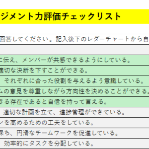 リーダーシップ能力分析シート